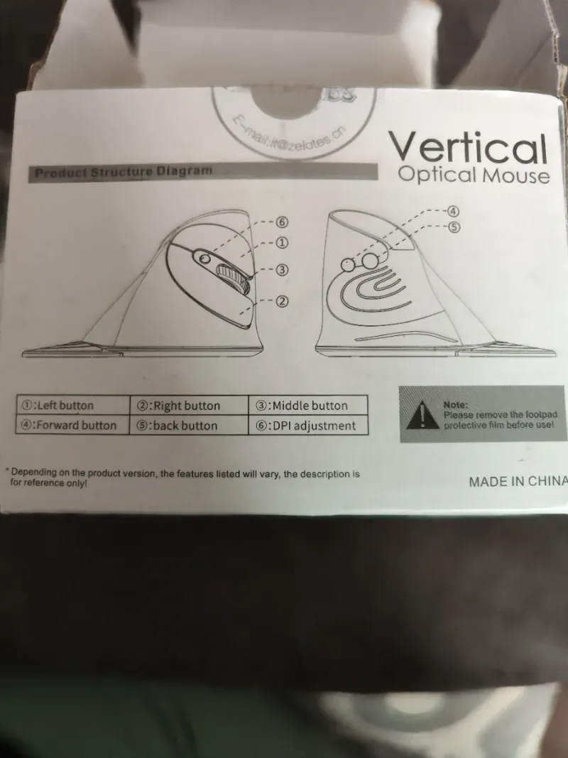 Ratón Vertical Óptico Inalámbrico afbeelding 2