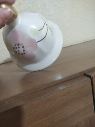 Jarrón de porcelana con flores 40 cm