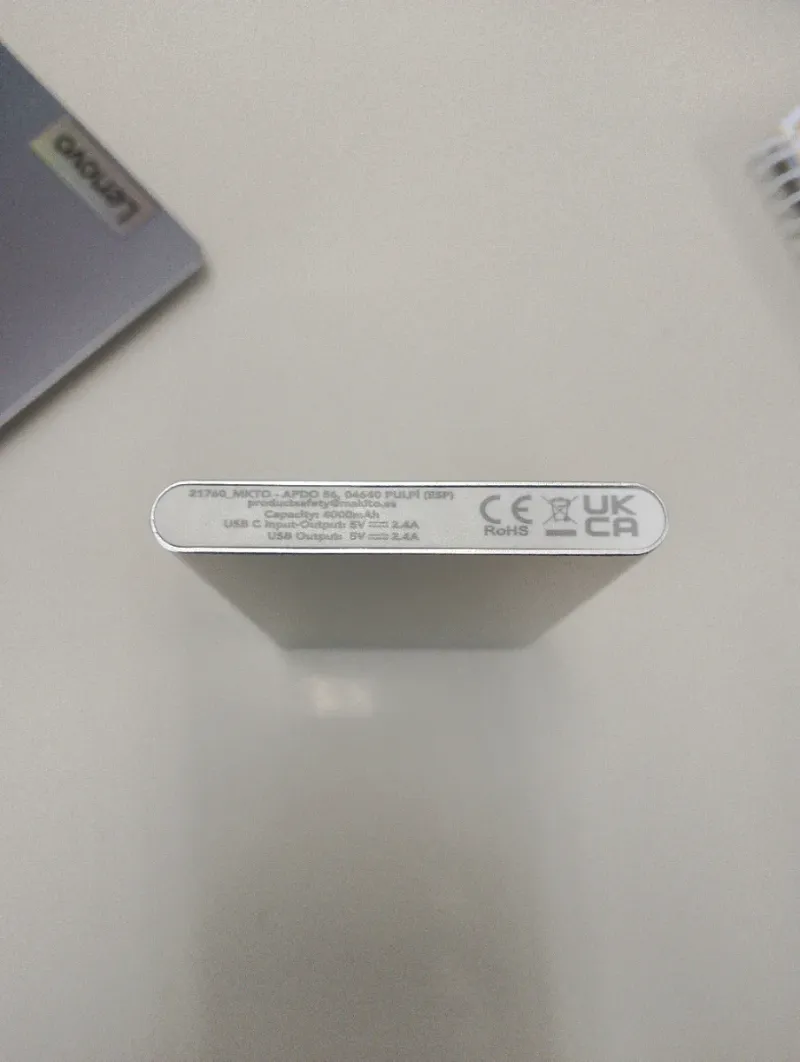 Cargador Portátil Plata afbeelding 3