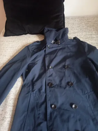 Gabardina Zara Hombre Azul