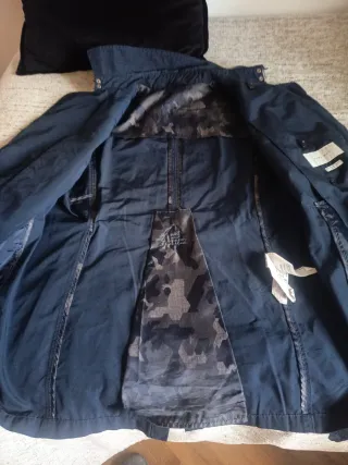 Gabardina Zara Hombre Azul