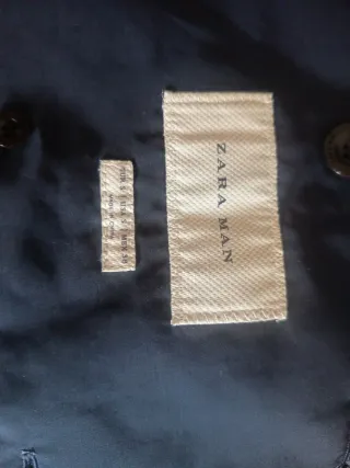 Gabardina Zara Hombre Azul