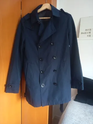 Gabardina Zara Hombre Azul