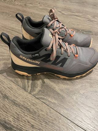 Calzado trekking Salomon gris/naranja T38