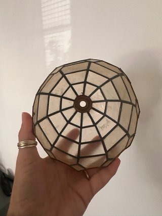 Lampada vintage in vetro e metallo