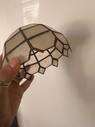 Lampada vintage in vetro e metallo