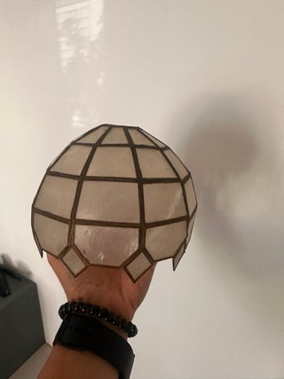 Lampada vintage in vetro e metallo