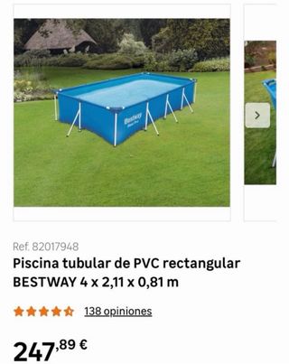 Piscina familiar 4m x 2.10m