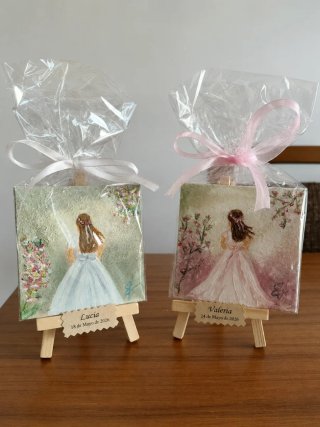 Regalo pareja personalizado, oleo hecho a mano