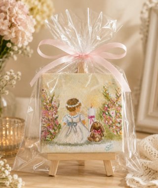 Regalo pareja personalizado, oleo hecho a mano