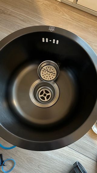 Lavello camper acciaio inox diametro 30 cm