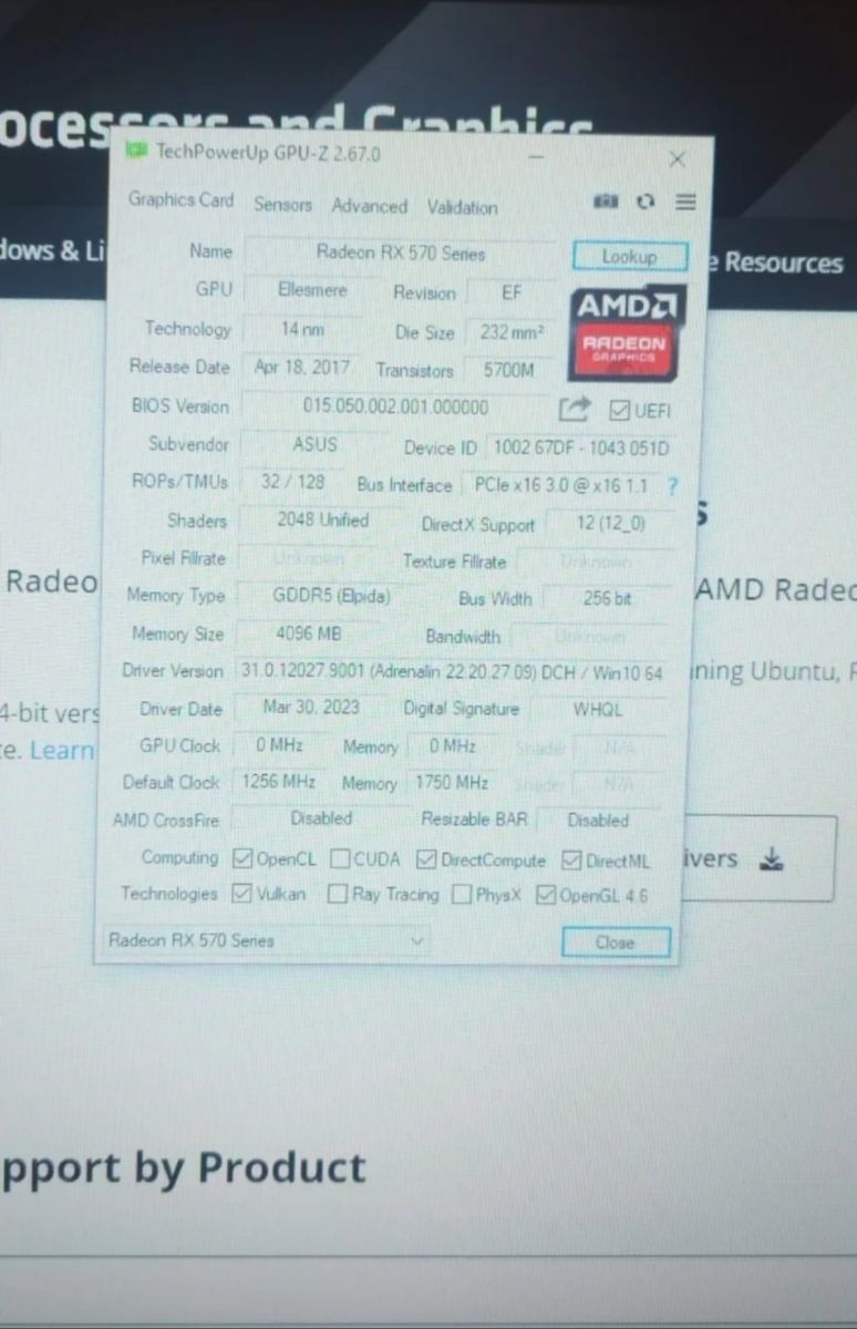 Tarjeta Gráfica Asus RX 570 4GB afbeelding 4