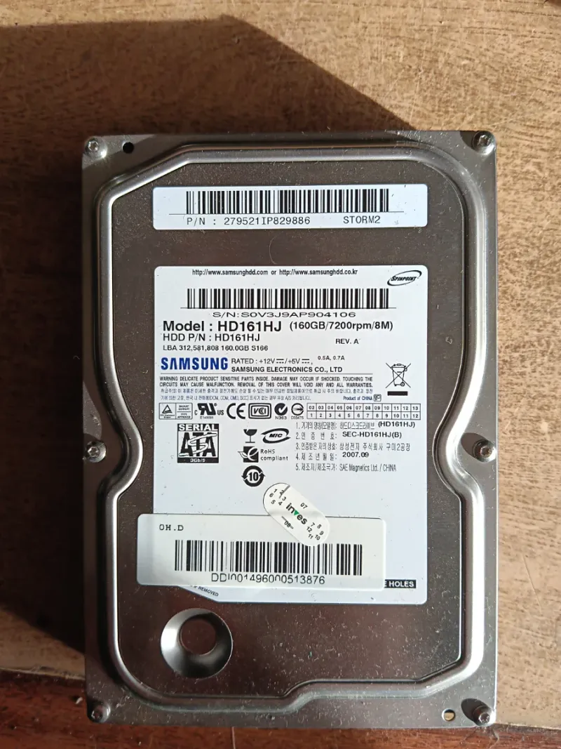 Disco Duro Samsung 160GB SATA HD161HJ