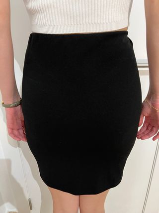 Falda tubo negra talla S