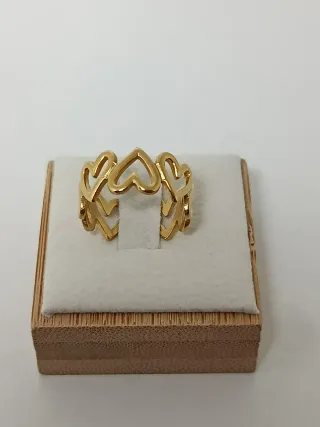 Anillo Corazón Acero Inoxidable Ajustable