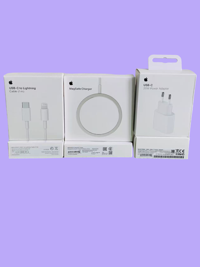 Lote Adaptador iPhone 20w/MagSafe 15w/Cable lightn