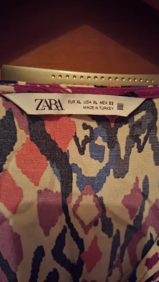 Vestido Zara Estampado Talla XL