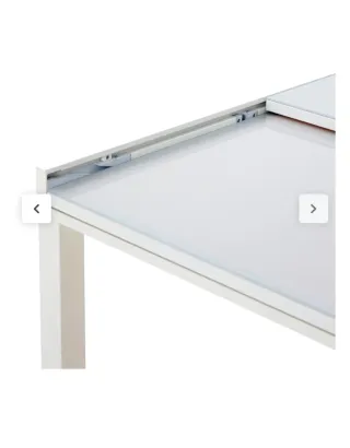 Mesa extensible exterior cristal y metal