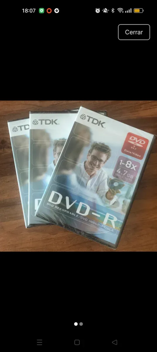 Pack 3 DVDs TDK DVD-R 4.7GB 1-8x