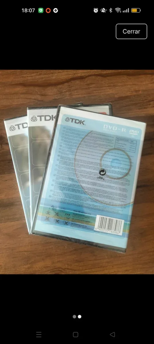 Pack 3 DVDs TDK DVD-R 4.7GB 1-8x afbeelding 2