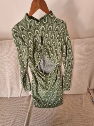 Vestido Bershka estampado verde