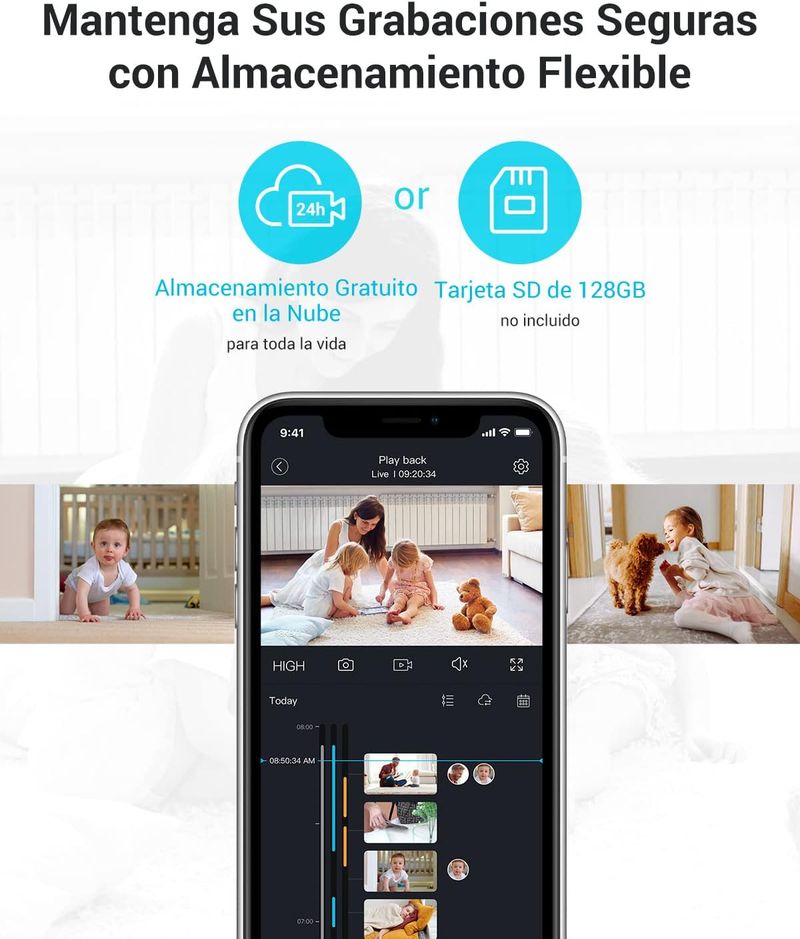 Blurams Cámara Vigilancia WiFi Interior 2K afbeelding 6