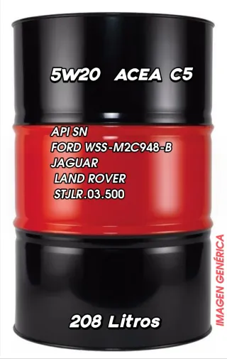 Lubricante 5W20 ACEA C5 208 Litros
