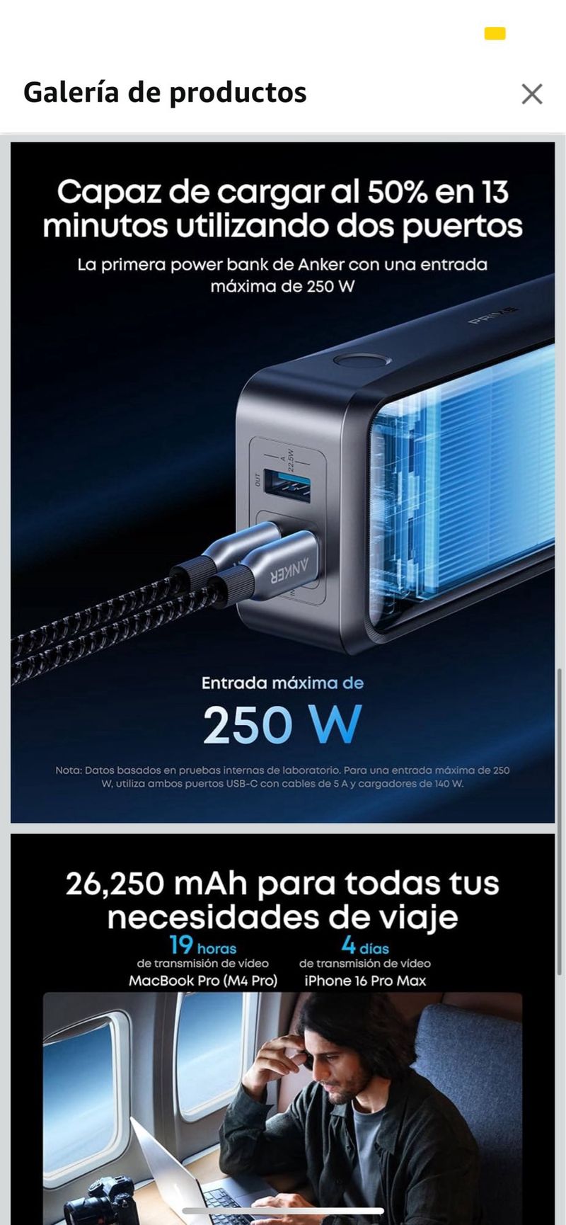 Batería Externa Anker Prime 26250 mAh afbeelding 2