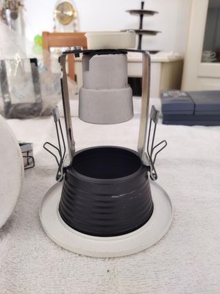 2 Soportes Halógenos Blancos