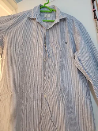 Camisa OOTO rayas bordado avión algodón