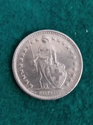 Moneda 1/2 Franco Suizo 1974