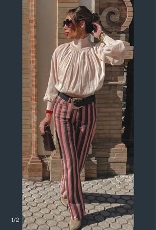 Pantalones Zara rayas T/34