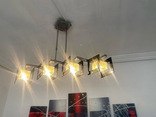 Lámpara de techo moderna cristal y metal