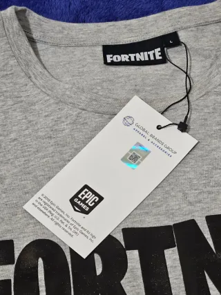 Camiseta Fortnite Oficial Gris Talla L