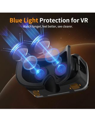 Occhiali VR per Realtà Virtuale con Cuffie, Immersivi per Giochi e Film 3D, Compatibili con Smartphone iPhone e Android (4,7–7,2"), Giocattolo, Regalo di Compleanno e Natale per Amici