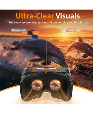 Occhiali VR per Realtà Virtuale con Cuffie, Immersivi per Giochi e Film 3D, Compatibili con Smartphone iPhone e Android (4,7–7,2"), Giocattolo, Regalo di Compleanno e Natale per Amici