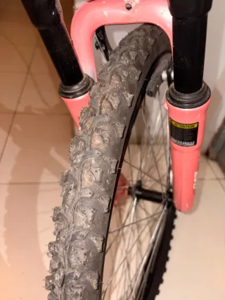 Bicicleta Megamo 24 Negra y Rosa