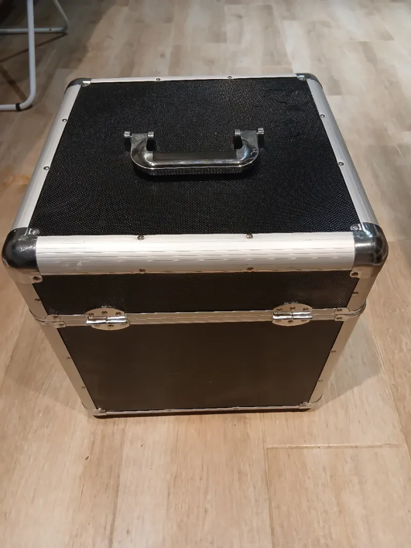 Maleta Transporte Vinilos Negra y Plateada. afbeelding 3