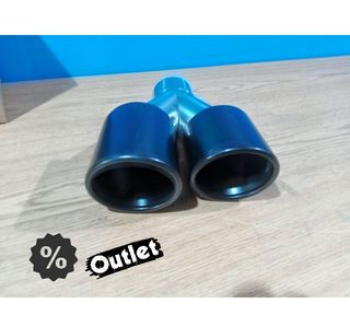 PK COLA ESCAPE SALIDA DOBLE UNIVERSAL 2x 89MM ACERO INOX NEG