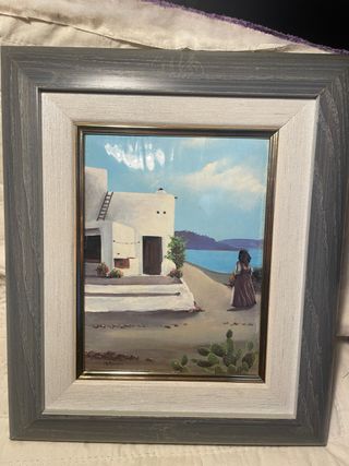 Cuadro esmalte paisaje mar