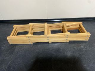 Botellero de madera plegable