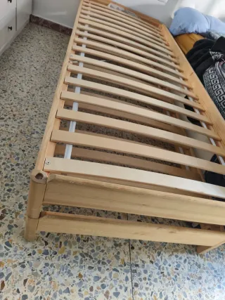 Cama individual madera 90x190