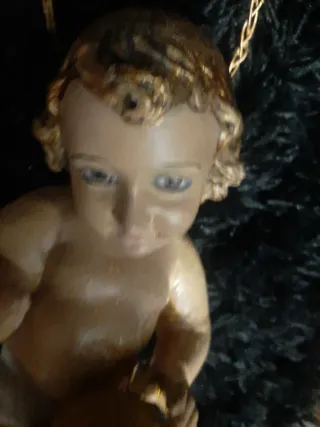 Niño Jesús Antiguo Ojos Cristal Sellado