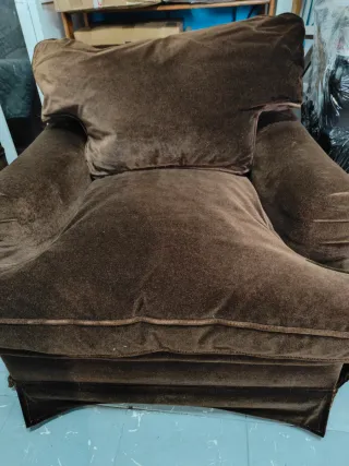 Sofá 3 plazas y 2 butacas de terciopelo
