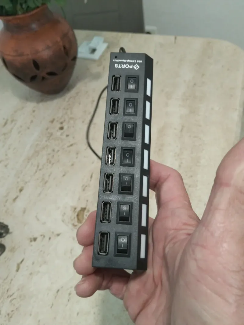 Hub USB 7 Puertos con Interruptores afbeelding 3