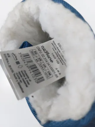 Stivali neve bambino blu con pelliccia