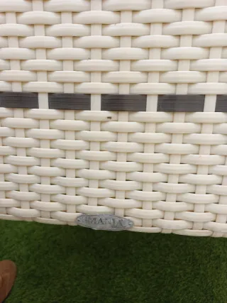 Sofá y 2 sillones Smania ratán beige