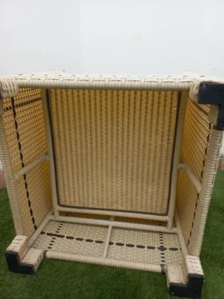 Sofá y 2 sillones Smania ratán beige