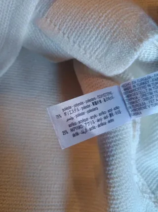Chaqueta punto Zara cruzada blanca  blan.. roto
