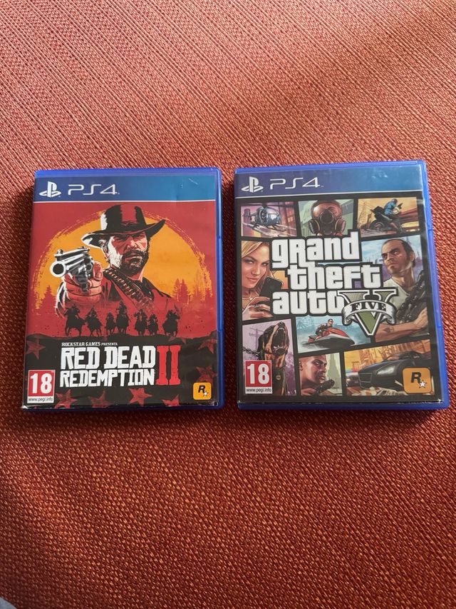 Juegos PS4 Red Dead Redemption 2 y GTA V